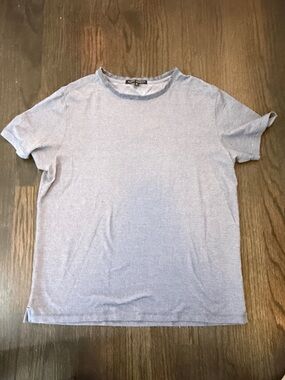 Men's Blue Striped Crewneck T-Shirt